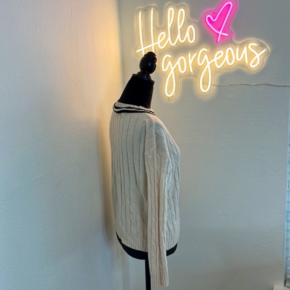 Hooked Up Cream Sweater S/P - Picture 3 of 8